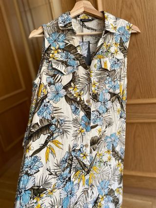 Vestido Encuentro Lino Viscosa Talla 38