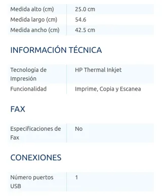 Impresora HP Deskjet 2823e Multifunción