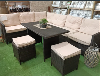 Conjunto Terraza Exterior Rinconera Beige