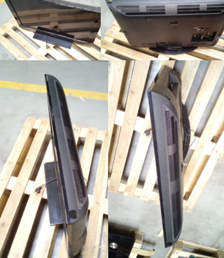 Televisión negra y plateada