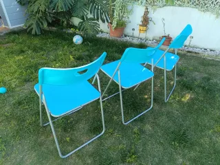 Sillas Plegables Azules