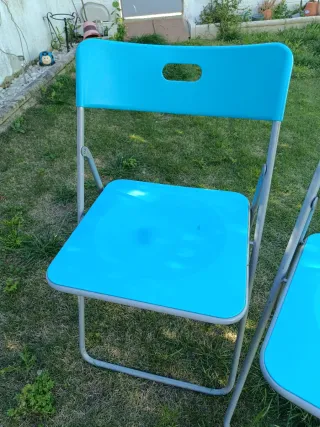 Sillas Plegables Azules