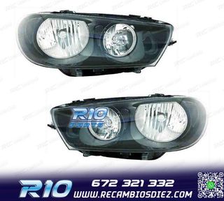 FAROS PARA VOLKSWAGEN VW SCIROCCO 08-14 FONDO NEGRO