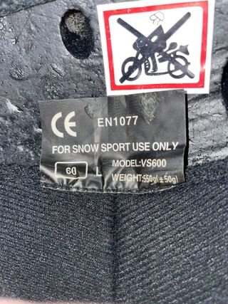 Casco esquí amarillo talla L