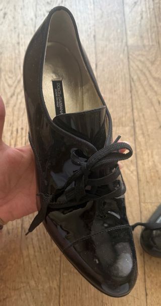 Zapatos charol tacón Dolce & Gabbana negros