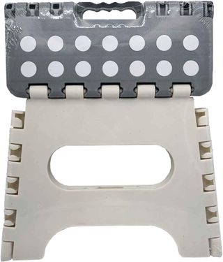 Taburete Plegable Blanco y Gris