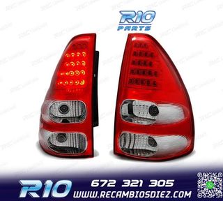 PILOTOS LED PARA TOYOTA LAND CRUISER FJ120 03-09 ROJO BLANCO