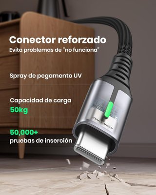 INIU Cable USB A USB C, [2m] QC 3,0 y 3,1A Cable U