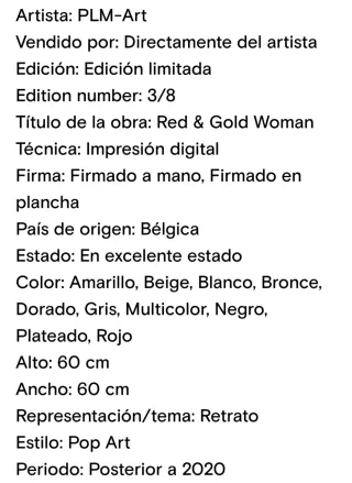 RED & GOLD Cuadro, arte contemporáneo.