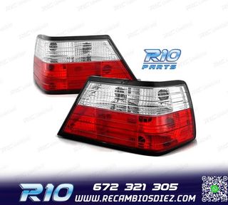 PILOTOS PARA MERCEDES W124 85-95 ROJO BLANCO LOOK LEXUS
