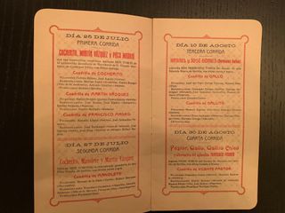 Programa fiestas Peña Taurina Montañesa 1913