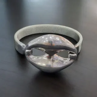 Pulsera de acero y plata de ley