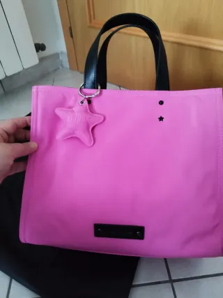Borsa mano e tracolla PVC rosa