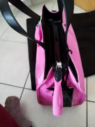 Borsa mano e tracolla PVC rosa