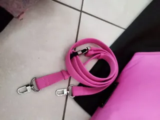 Borsa mano e tracolla PVC rosa