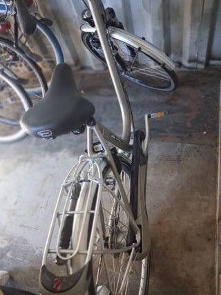 Bicicleta urbana plateada