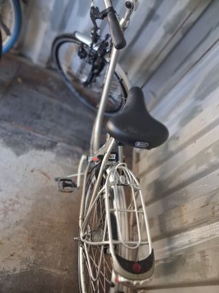 Bicicleta urbana plateada