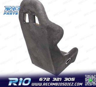 ASIENTO BAQUET UNIVERSAL NEGRO ALCANTARA - PIEL ESTILO EVO