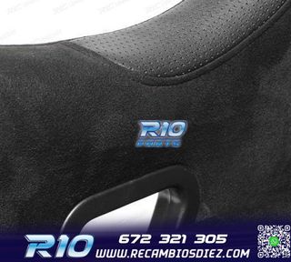 ASIENTO BAQUET UNIVERSAL NEGRO ALCANTARA - PIEL ESTILO EVO