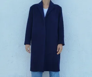 Abrigo lana azul marino & Other Stories