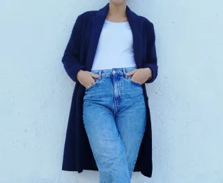 Abrigo lana azul marino & Other Stories