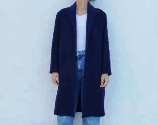 Abrigo lana azul marino & Other Stories