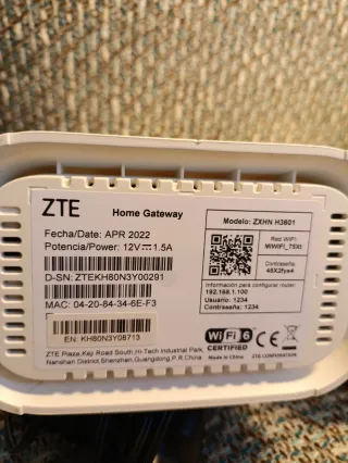 Repetidor WiFi ZTE ZXHN H3601 WiFi 6 Mesh EasyMesh
