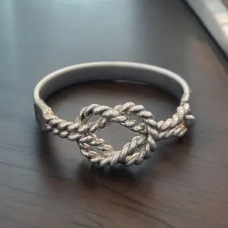 Pulsera nudo marinero plata