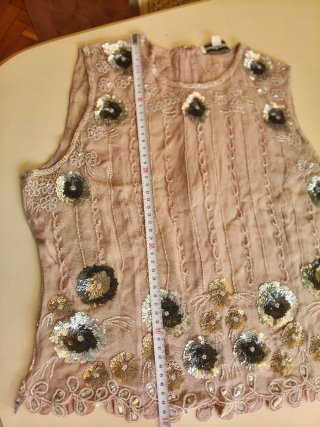 Blusa/Chaleco Gerard Darel Seda 100% usado una vez
