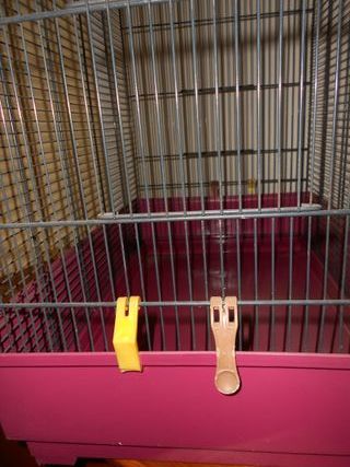 JAULA GRANDE / METAL y PLASTICO / PAJAROS GRANDES