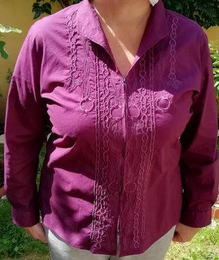 Camicia donna elegante viola TG M