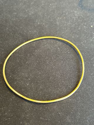 Brazalete Pulsera oro 18k de tubo redondo rigido