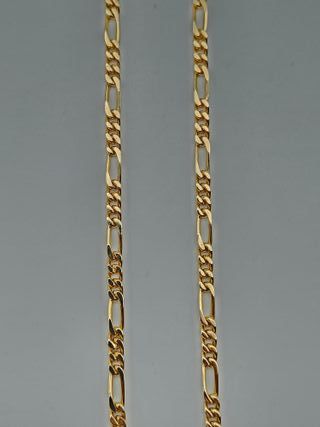 Cadena Oro 18K Maciza Figaro 3x1 32.11gr 58cm