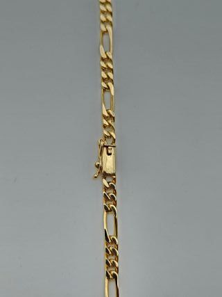 Cadena Oro 18K Maciza Figaro 3x1 32.11gr 58cm