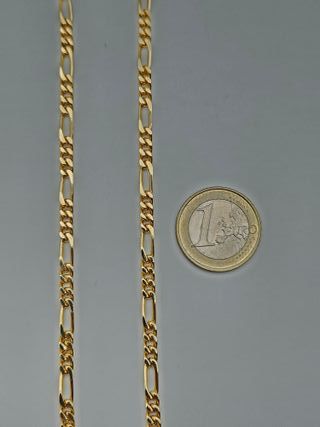 Cadena Oro 18K Maciza Figaro 3x1 32.11gr 58cm