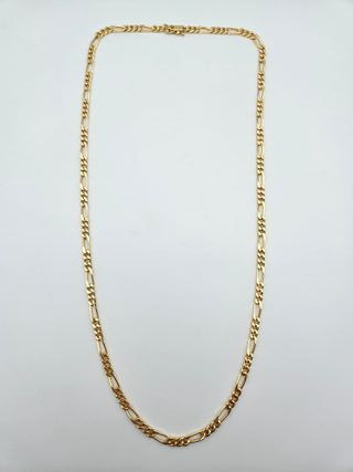 Cadena Oro 18K Maciza Figaro 3x1 32.11gr 58cm