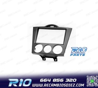 MARCO NEGRO BRILLO RADIO 2-DIN PARA MAZDA RX-8 03-08 AIRE AC