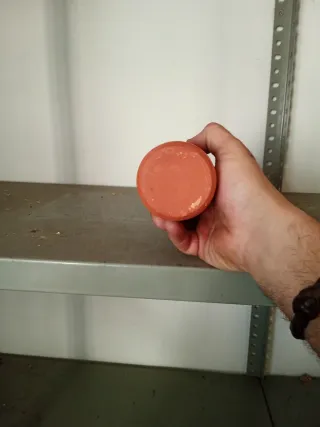 Vaso jarra de barro naranja