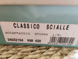 Albornoz de lujo italiano CARRARA - Talla L/XL -