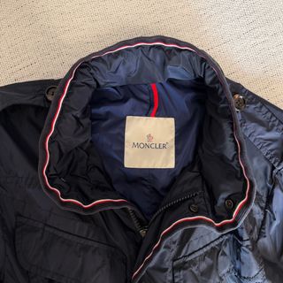 Giubbotto Moncler Uomo M Blu Nylon scuro giacca