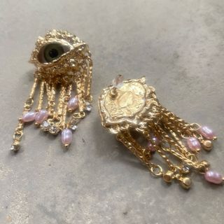 Orecchini Evil Eye con perle