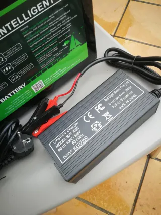 Batería litio  12V 200ah y cargador 20ah