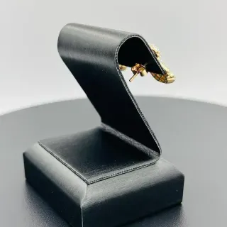 Pendientes Oso Circonitas Blanco 18K