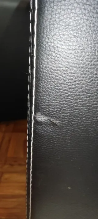 Sofá Chaiselongue Tela y Piel