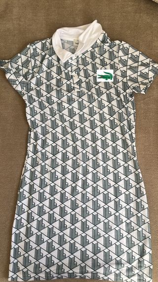 Vestido Polo Lacoste Azul Estampado