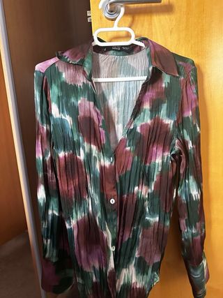 Blusa Mango Estampada Talla XS