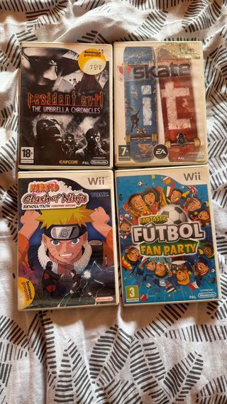 Juegos Nintendo Wii: Resident Evil, Skate, Naruto,