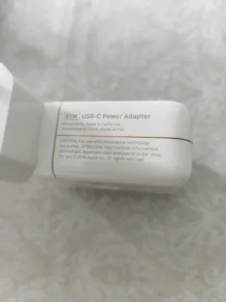 Adaptador Corriente Apple USB C 61W