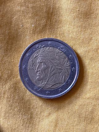 Moneda 2 euros Italia 2002-Dante Alighieri