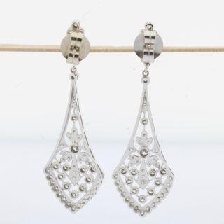 Pendientes oro blanco con diamantes